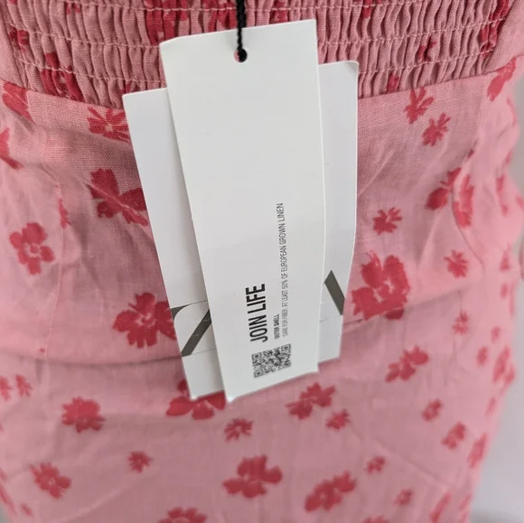 ZARA linen blend floral print ruffled dress with flounced hem blogger favorite - Picture 5 of 10